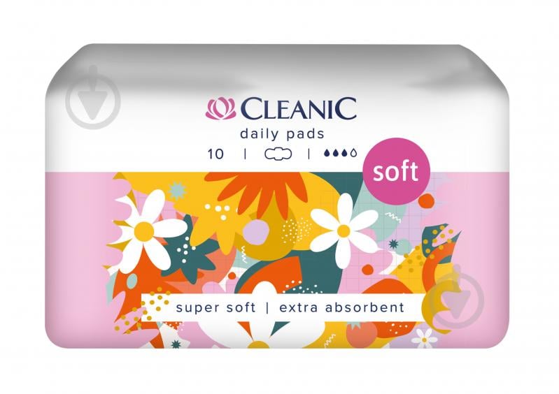 Прокладки гігієнічні Cleanic денні Soft 3 краплі 10 шт. - фото 1