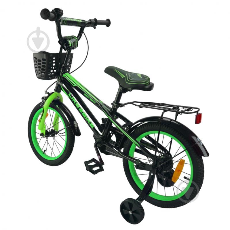 Велосипед дитячий Like2bike Dark Rider 16'' чорно-зелений 241605 - фото 4