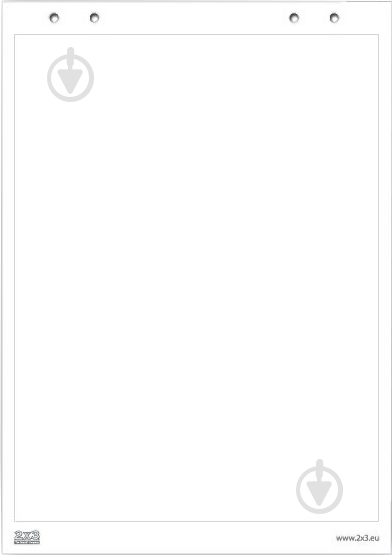 Блок паперу для фліпчартів без лінювання 59х84 см 30 аркушів B02/M 2х3 - фото 1