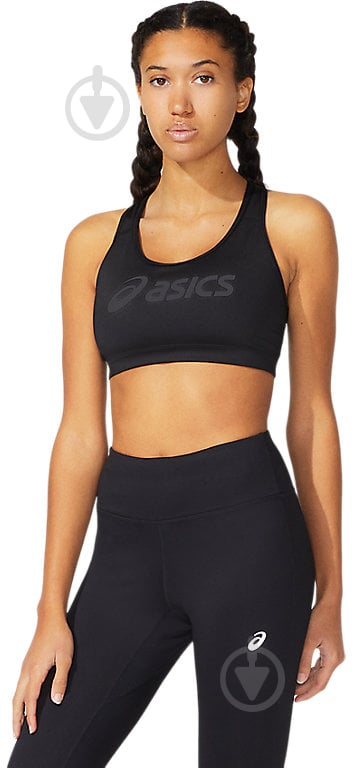 Бра Asics CORE ASICS LOGO BRA 2012C573-001 р.S черный - фото 1