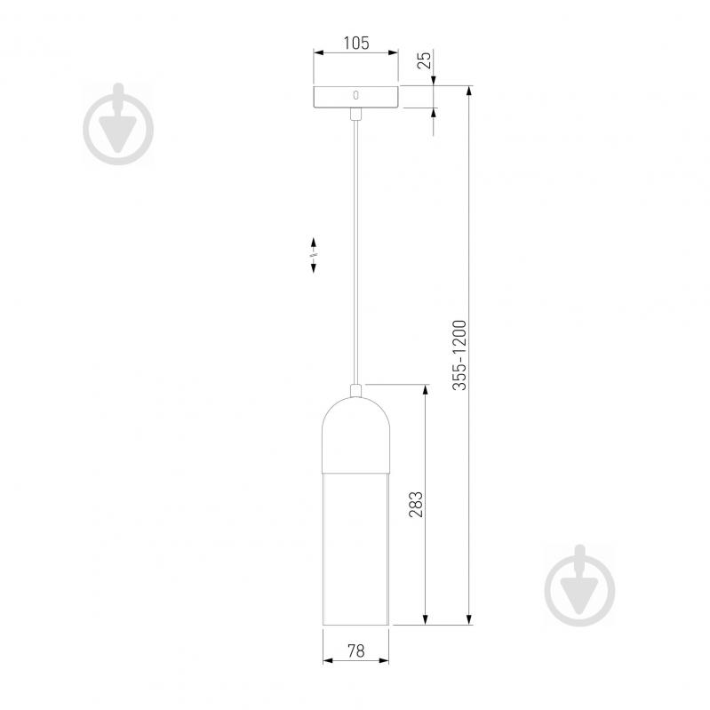 Подвес Strotskis Airon 1x40 Вт E27 дымчатый 50180/1 (димчатий) - фото 4