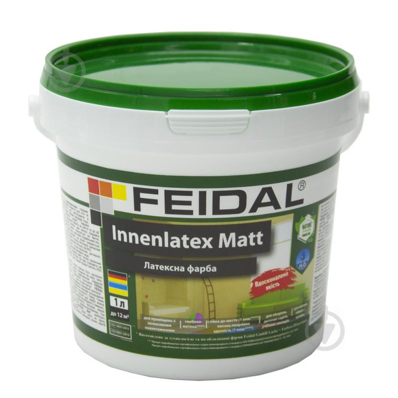 Фарба латексна Feidal Innenlatex Matt глибокий мат білий 1 л - фото 1