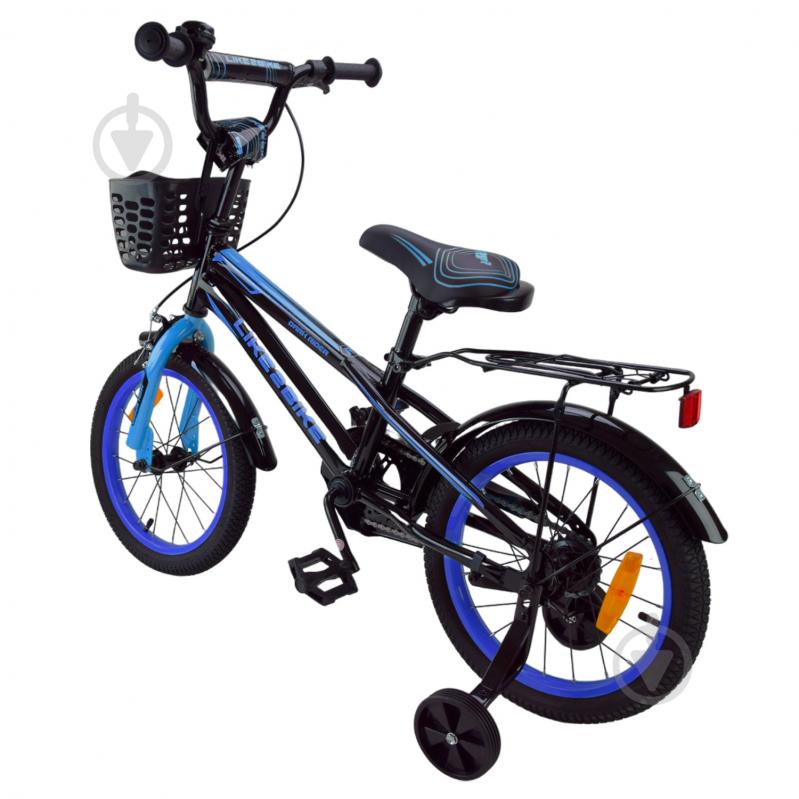 Велосипед детский Like2bike Dark Rider 16'' черный с синим 241608 - фото 4