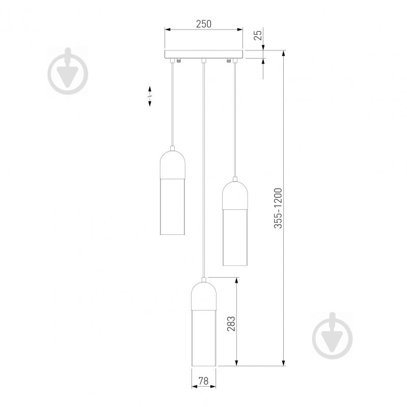 Подвес Strotskis Airon 3x40 Вт E27 янтарный 50180/3 (бурштиновий) - фото 4