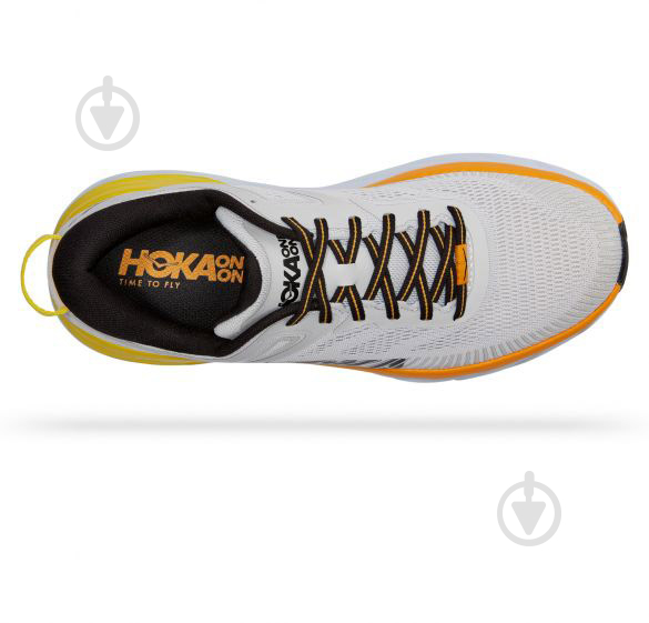 Кросівки чоловічі Hoka BONDI 7 1110518|22 NCRY р.46 білі із жовтим - фото 4