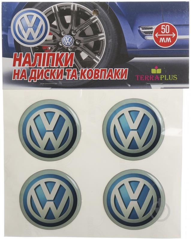 Наклейка TERRAPLUS на колпаки и диски Volkswagen 50 мм - фото 1