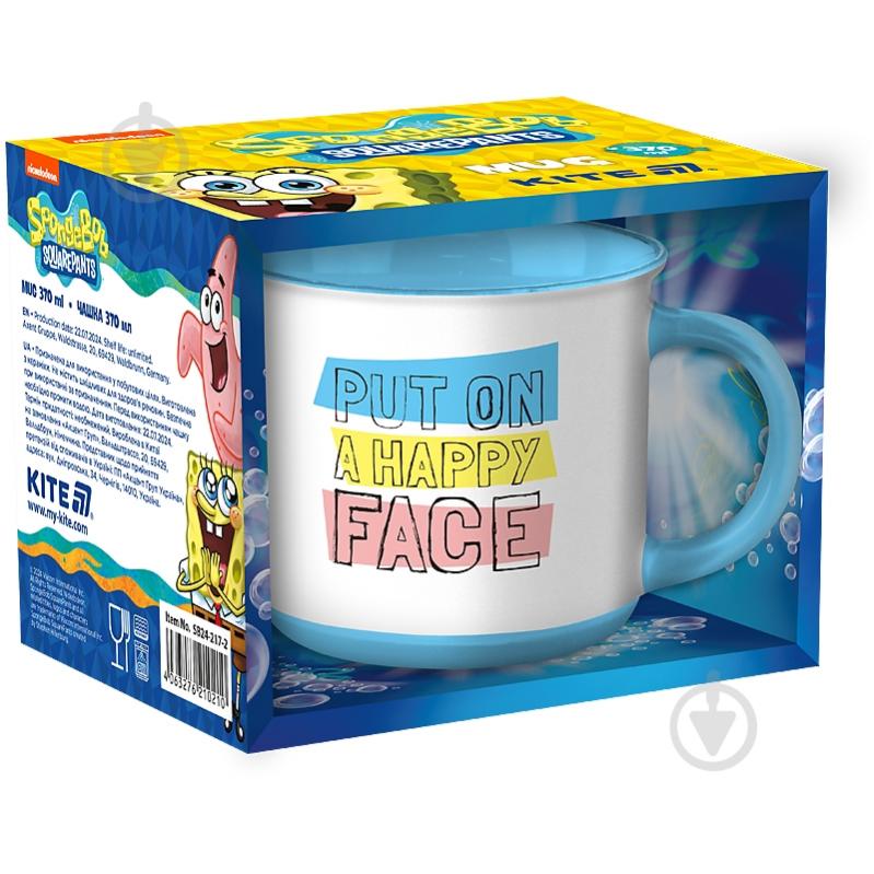 Чашка KITE 370 мл SpongeBob SB25-217-2 - фото 1 Чашка KITE 370 мл SpongeBob SB25-217-2 - фото 1