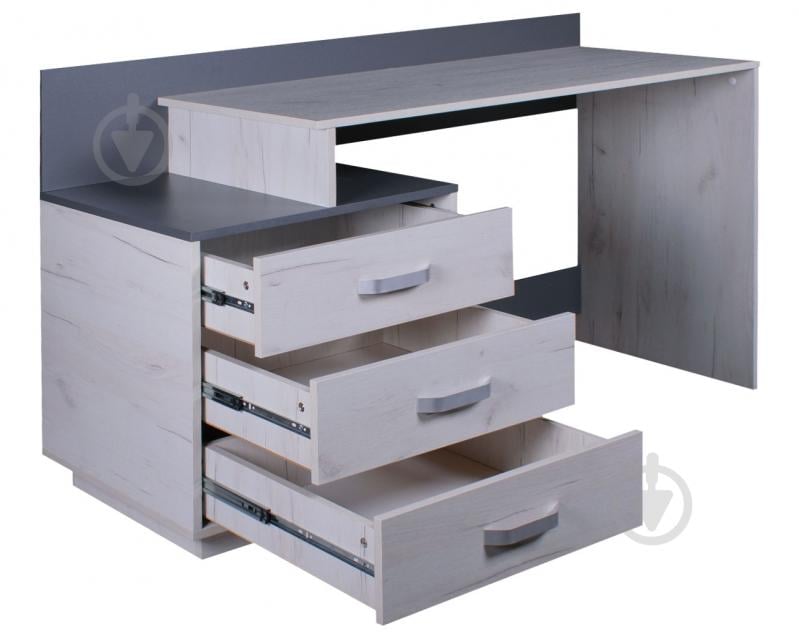 УЦІНКА! Стіл письмовий DC 1380x516x835 дуб крафт білий/графітовий (УЦ №2872) - фото 3 УЦІНКА! Стіл письмовий DC 1380x516x835 дуб крафт білий/графітовий (УЦ №2872) - фото 3