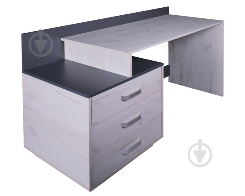 УЦІНКА! Стіл письмовий DC 1380x516x835 дуб крафт білий/графітовий (УЦ №2872) - фото 4 УЦІНКА! Стіл письмовий DC 1380x516x835 дуб крафт білий/графітовий (УЦ №2872) - фото 4