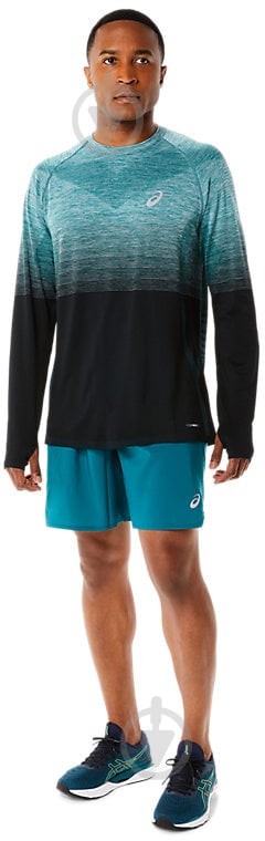 Футболка Asics SEAMLESS LS TOP 2011C394-301 р.S чорно-зелений - фото 7