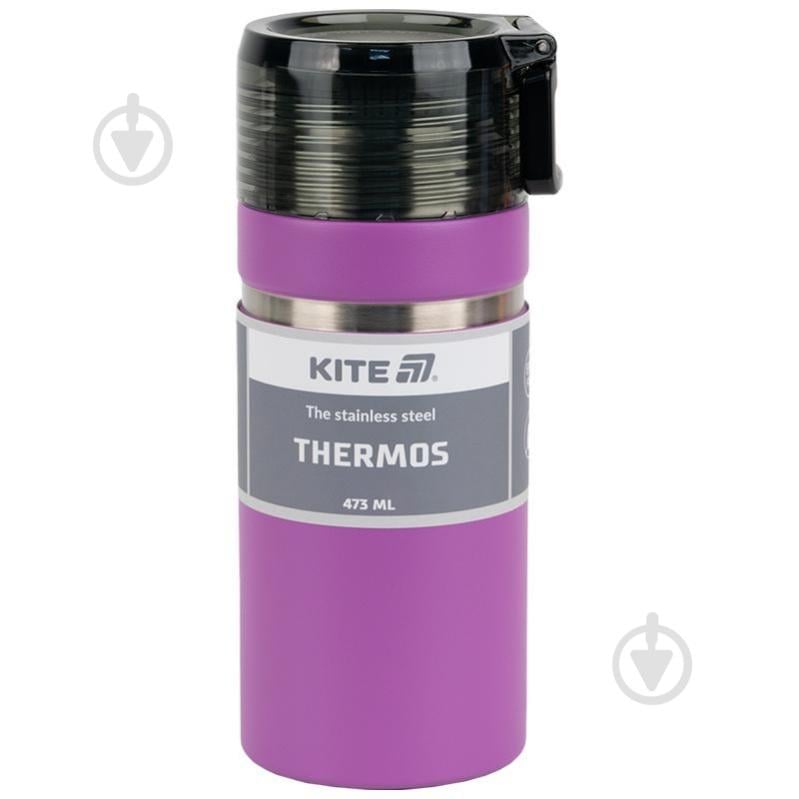 Термос KITE 473 мл фиолетовый K25-320-3 - фото 1