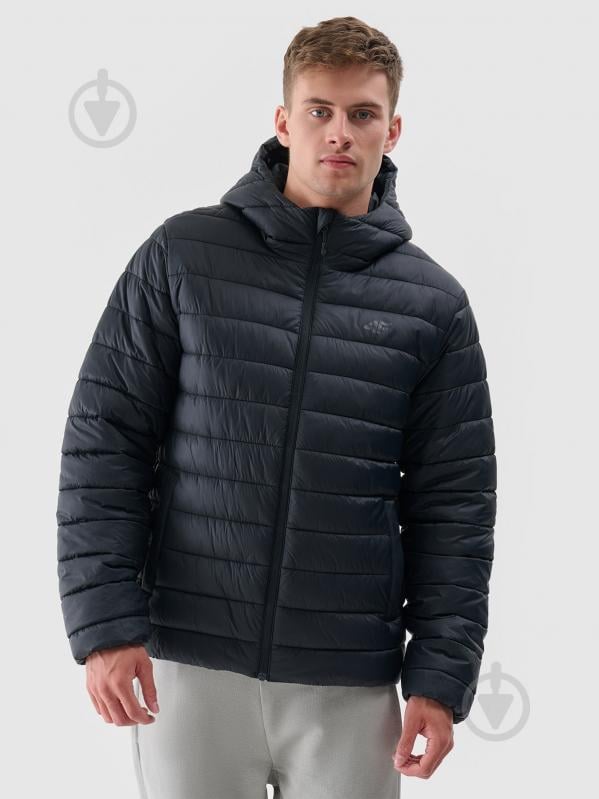 Куртка чоловіча демісезонна 4F DOWN JACKET M484 4FWAW24TDJAM484-20S р.L чорна - фото 1