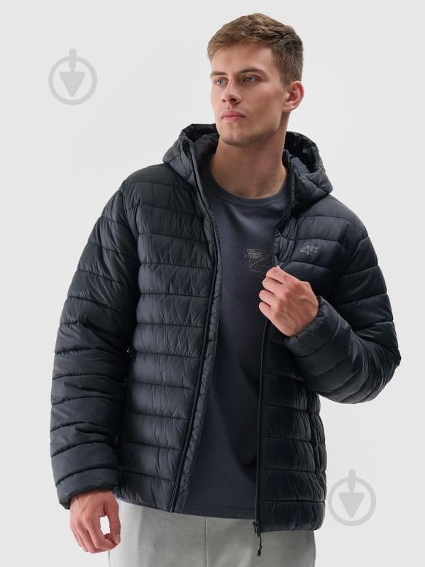 Куртка чоловіча демісезонна 4F DOWN JACKET M484 4FWAW24TDJAM484-20S р.L чорна - фото 2