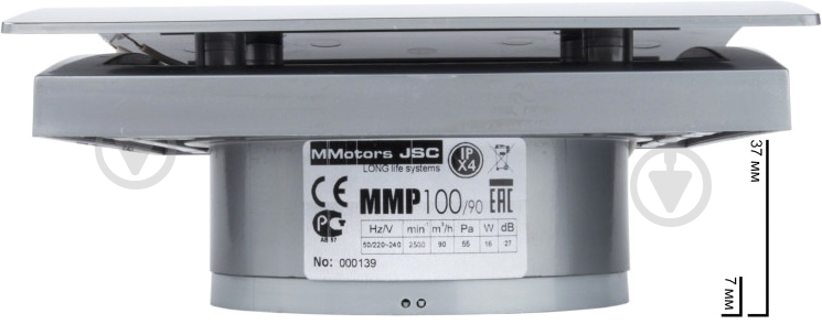 Витяжний вентилятор MMotors ММ-Р 100 пластик овал зі зворотним клапаном хром 0740 - фото 3 Витяжний вентилятор MMotors ММ-Р 100 пластик овал зі зворотним клапаном хром 0740 - фото 3