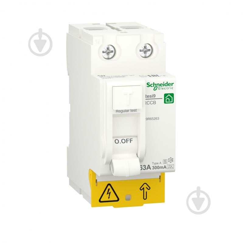 Диференційне реле Schneider Electric Resi9 63 A 300мA 2P тип А-S R9R65263 - фото 1