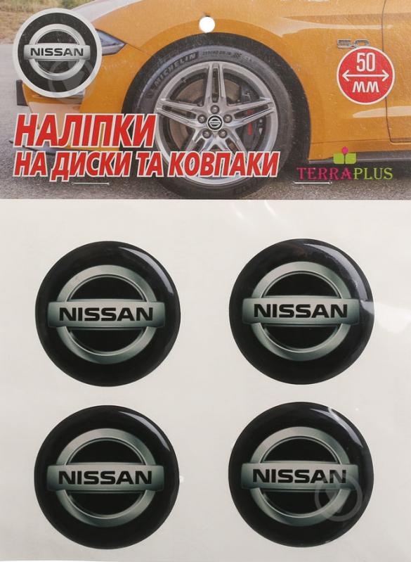 Наклейка TERRAPLUS на колпаки и диски Nissan 50 мм - фото 1