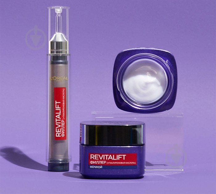 Крем для лица ночной L'Oreal Paris Revitalift Филлер [HA] с гиалуроновой кислотой Восстановитель объема 50 мл - фото 4