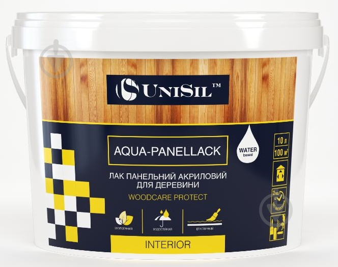 Лак панельний Aqua-Panellack UniSil шелковистый мат прозрачный 3 л - фото 1