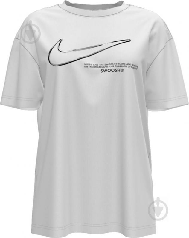 Футболка Nike W NSW TEE BOY SWOOSH DB9811-100 р.M белый - фото 1