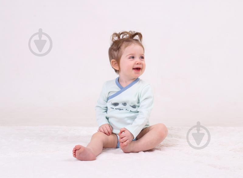 Боди детское для девочки для мальчика Sasha р.80 мятный 4154/7 - фото 2