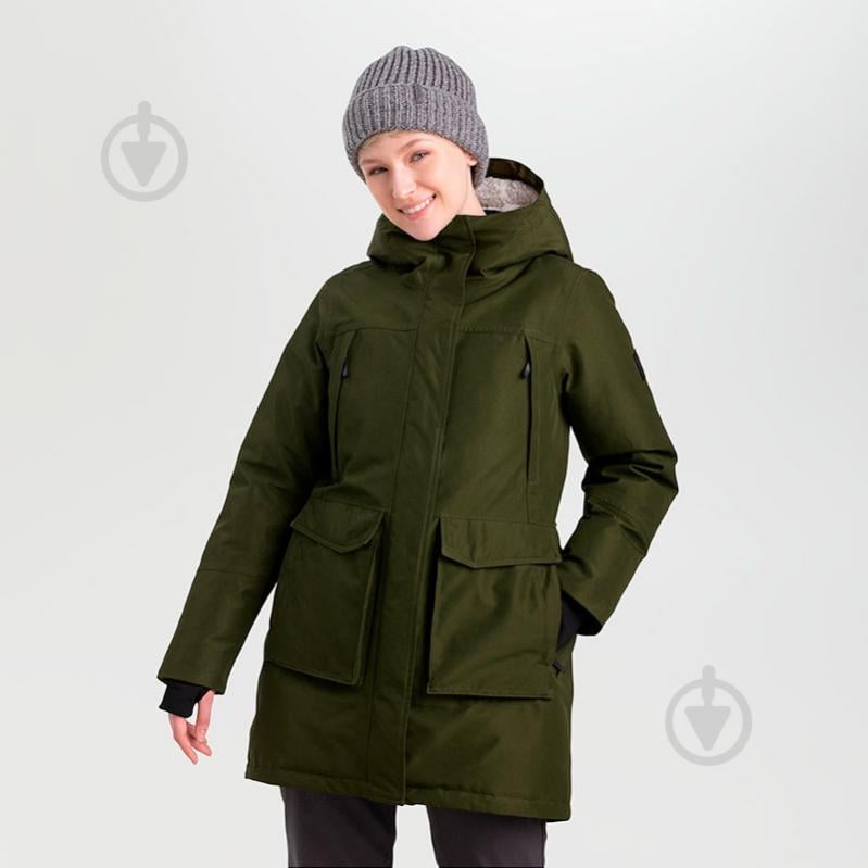 Куртка женская зимняя Outdoor Research WOMEN'S STORMCRAFT DOWN PARKA 283204-1943 р.M хаки - фото 1