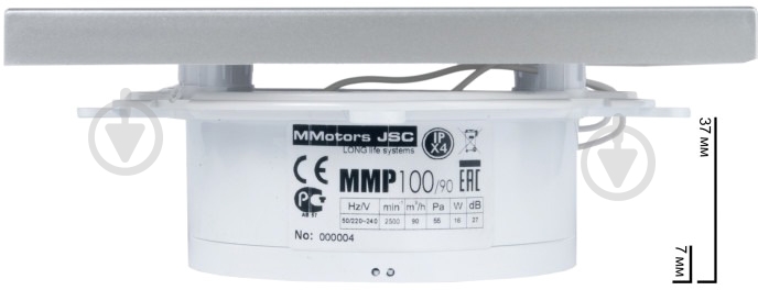 Витяжний вентилятор MMotors ММ-Р 100 квадрат прямий зі зворотним клапаном під плитку 0757 - фото 3 Витяжний вентилятор MMotors ММ-Р 100 квадрат прямий зі зворотним клапаном під плитку 0757 - фото 3