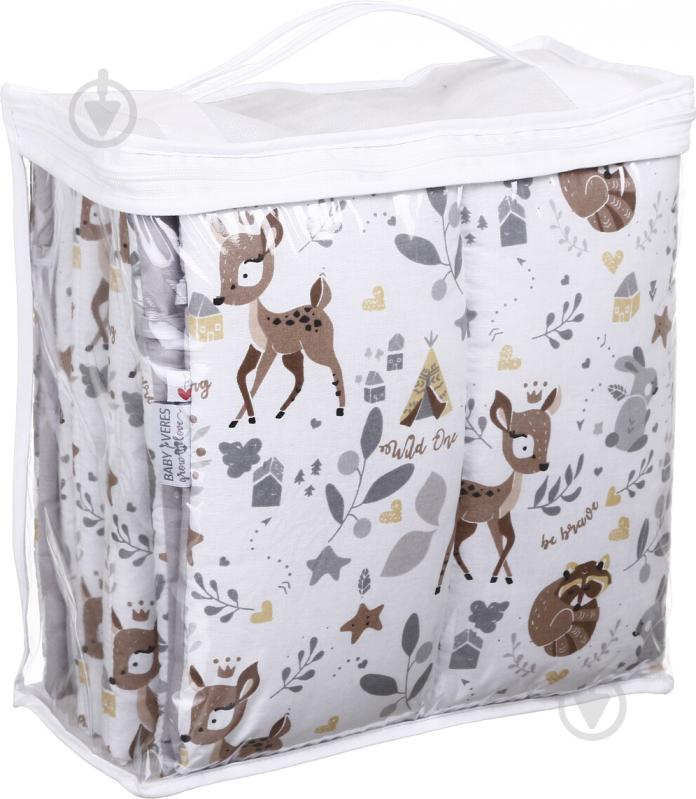 Защита на детскую кровать Forest animals beige 3 части Baby Veres бежевый 301.17 - фото 4