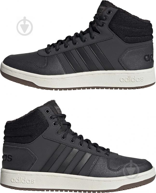 Кросівки чоловічі зимові Adidas HOOPS 2.0 MID GZ7959 р.47 1/3 синьо-чорні - фото 5