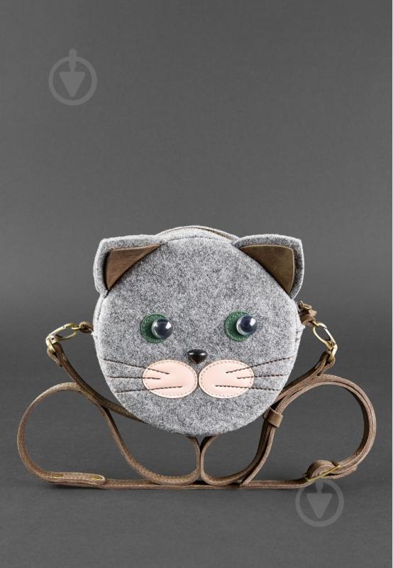 Сумка женская BlankNote Miss Kitty серый BN-BAG-21-felt-о - фото 2 Сумка женская BlankNote Miss Kitty серый BN-BAG-21-felt-о - фото 2