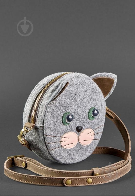 Сумка женская BlankNote Miss Kitty серый BN-BAG-21-felt-о - фото 3 Сумка женская BlankNote Miss Kitty серый BN-BAG-21-felt-о - фото 3