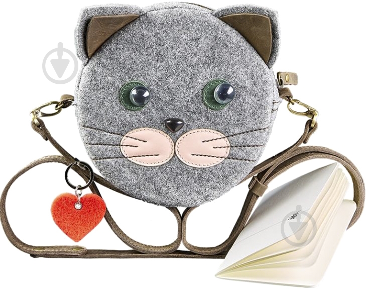 Сумка женская BlankNote Miss Kitty серый BN-BAG-21-felt-о - фото 1 Сумка женская BlankNote Miss Kitty серый BN-BAG-21-felt-о - фото 1