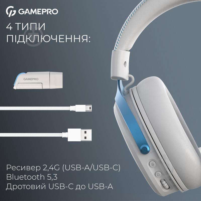 Гарнитура игровая GamePro Asgard Skadi 7.1 4-Mode (HSW191WB) - фото 6