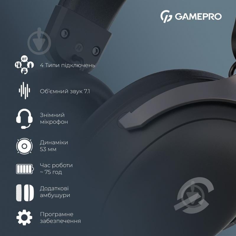 Гарнитура игровая GamePro HSW201B black (HSW201B) - фото 13