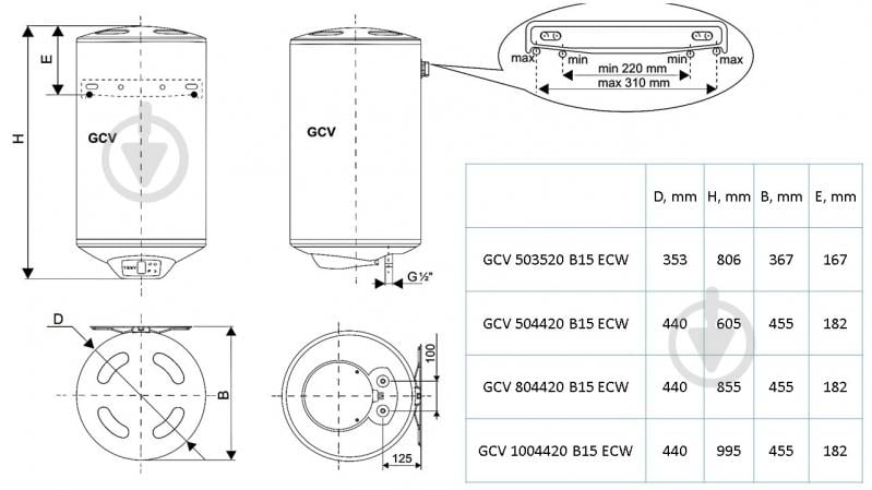 Бойлер Tesy BILIGHT CLOUD SLIM GCV 503520 B15 ECW - фото 3