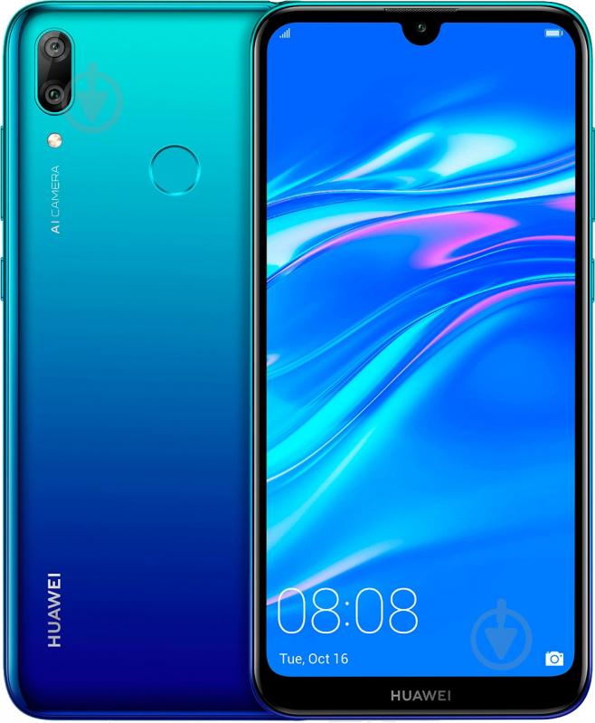 Смартфон Huawei Y7 2019 DUB-LX1 3/32GB aurora blue - фото 1