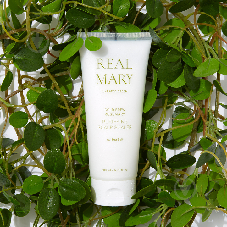 Маска Rated Green очищающая для кожи головы с морской солью Real Mary Cold Brewed Rosemary Purifyng Scalp Scaler 200 мл - фото 3