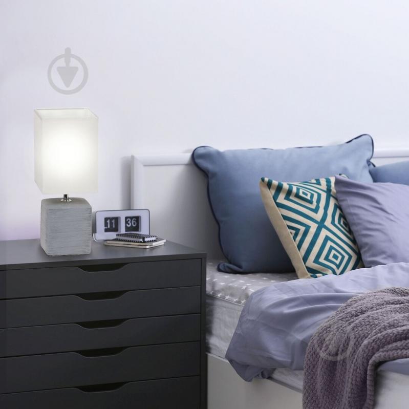 Настольная лампа декоративная Rabalux Orlando 1x40 Вт E14 серый 4458 - фото 4