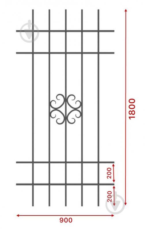 Решетка на окно Укритарм 900х1800 мм (305/2) - фото 3