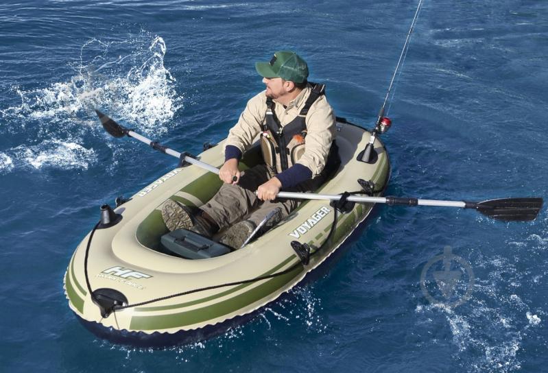 Лодка Bestway Voyager 300 65051B зеленый - фото 9