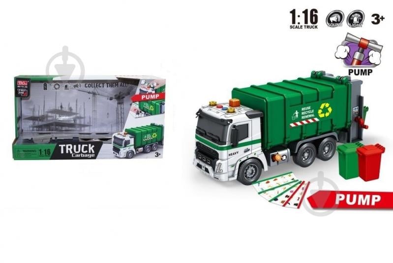 Игрушка SHANTOU YISHENG Автомобиль коммунальный инерционный со светом и звуком 1:16 A1110-3 - фото 2 Игрушка SHANTOU YISHENG Автомобиль коммунальный инерционный со светом и звуком 1:16 A1110-3 - фото 2