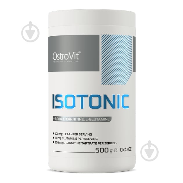 Напиток изотонический Ostrovit Isotonic + BCAA, L-Carnitine, L-Glutamine апельсин 500 г - фото 1