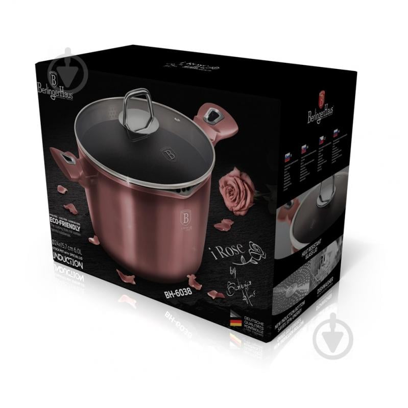 Кастрюля с крышкой I-Rose Edition 6,0 л BH 6038 Berlinger - фото 2