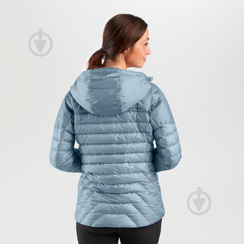 Куртка женская зимняя Outdoor Research WOMEN'S HELIUM DOWN HOODIE 277591-1852 р.L голубая - фото 2