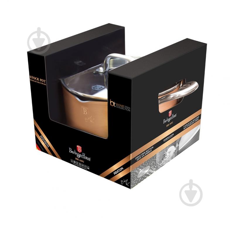 Кастрюля с крышкой Berlinger Haus Bronze Titan 6,0 л BH 1692 - фото 2