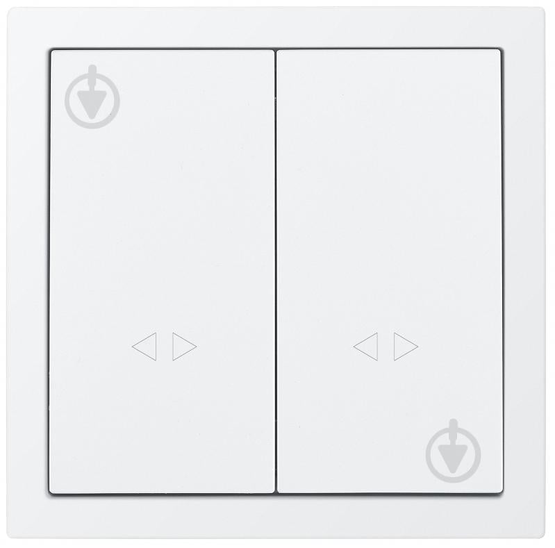 Механизм выключателя перекрестный двухклавишный HausMark Juna белый матовый 7041-0988-107TW - фото 1