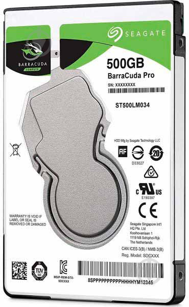 Жесткий диск Seagate 500 ГБ 2,5" SATA III (ST500LM034) silver - фото 2