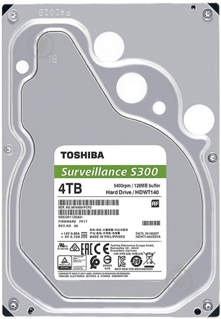 Жорсткий диск TOSHIBA 4 ТБ 3,5" SATA III (HDWT140UZSVA) green - фото 3