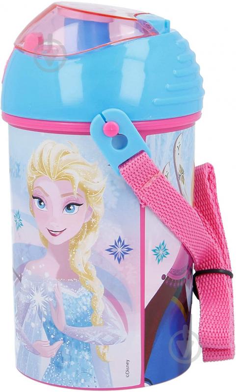 Бутылка детская Disney - Frozen Iridescent Aqua Pop Up Canteen 450 мл STOR - фото 1