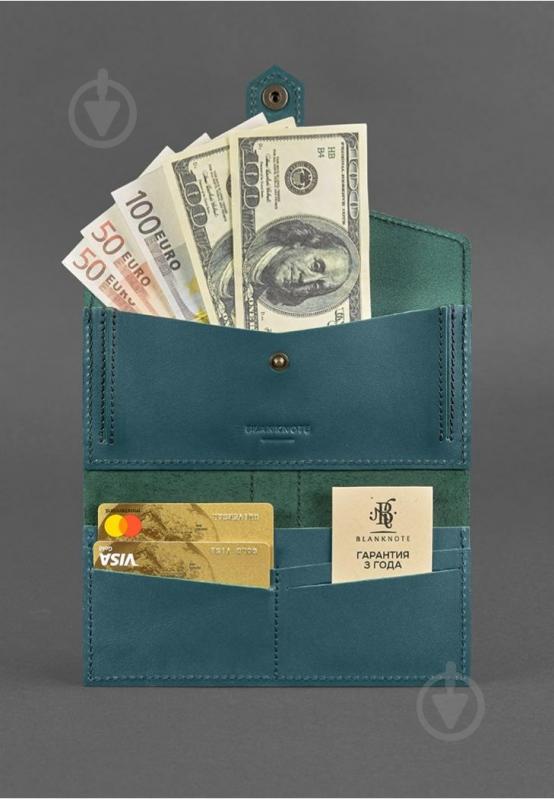 Портмоне BlankNote 3.0 зеленый BN-PM-3-malachite - фото 5 Портмоне BlankNote 3.0 зеленый BN-PM-3-malachite - фото 5