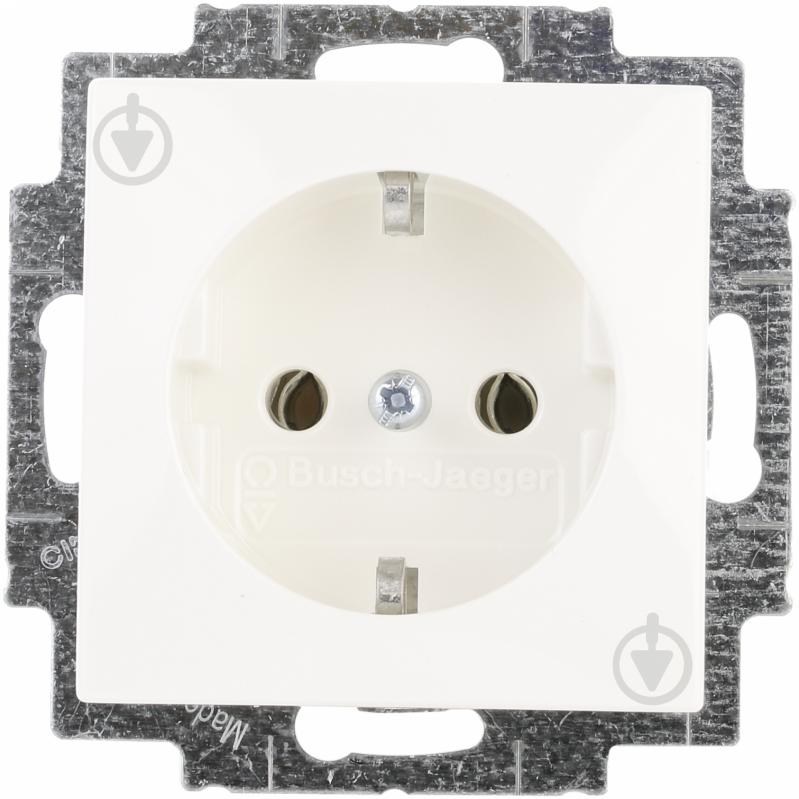 Розетка із заземленням ABB Basic 55 SCHUKO 2P+E 16 А 250 В без шторок білий 20 EUC;20 EUC-94-507 - фото 1